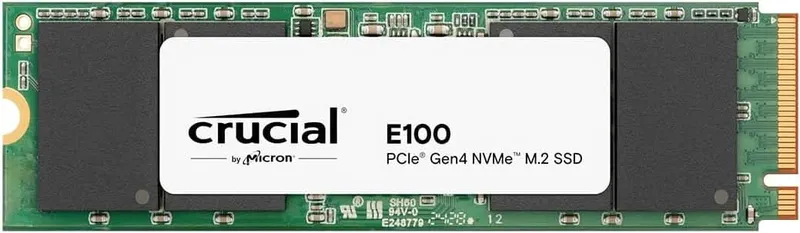 Crucial E100 1TB Gen4 M.2 NVMe Internal SSD (CT1000E100SSD8)