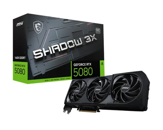 MSI GEFORCE RTX 5080 SHADOW 3X OC 16GB GDDR7