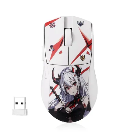 Redragon M916 PRO 3-Mode Anime Gaming Mouse- White