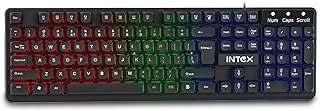 Intex Flash Wired Keyboard (Corona+ IT-KB333) | 10-Mode RGB Lighting | 12 Multimedia Keys | Laser Engraved Keys | USB Plug & Play | 104 Keys | 5 Million Keystroke Lifespan | 1.5m Cable | Black
