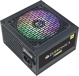 Zebronics Premium Power Supply, Long Flat Cables, Silent 120mm Fan,12V 52A, 6+2 PCIe, 4+4 CPU, 4 x SATA, 2 x MOLEX, Multicolor LED Light, Built-in Protections (VS750Z)