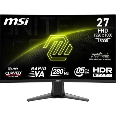 MSI MAG 276CXF 27" FHD 280Hz 0.5ms Curved Gaming Monitor with Rapid VA Panel