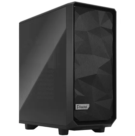 Fractal Design Meshify 2 ATX Mid Tower Computer Case with Angular Mesh Front - Black Solid