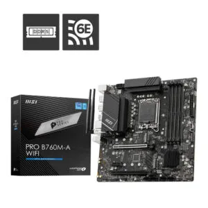 MSI Pro B760M-A WIFI DDR5 Motherboard Supports Intel 12th , 13th & 14th Gen Processors