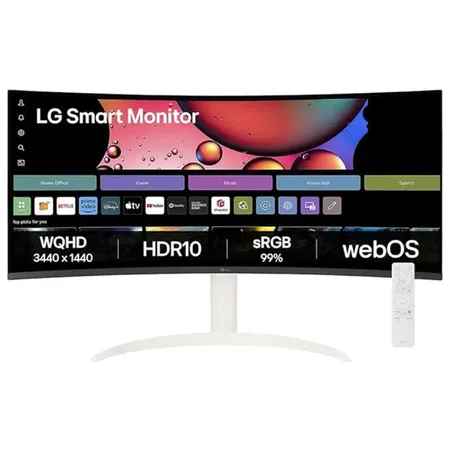 LG 34SR65QC-W 34" UltraWide Curved WQHD Smart Monitor with webOS