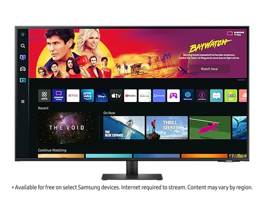 Samsung 4K 43 Inch 60Hz 3840 x 2160 Resolution 4ms Smart Gaming Monitors LS43DM702UWXXL