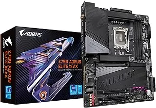 GIGABYTE Z790 AORUS Elite X AX (LGA 1700/ Intel/ Z790 X/ATX/ DDR5/ 4* M.2/ PCIe 5.0/ USB 3.2 Type-C/Wi-Fi 6E/ 2.5GbE LAN/Q-Flash Plus/EZ-Latch Plus/Motherboard)