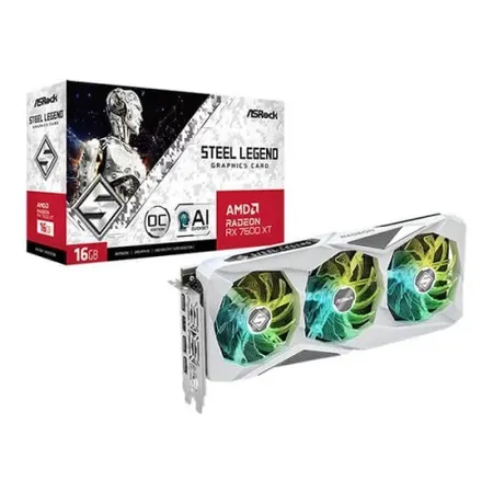Asrock AMD Radeon RX 7600 XT Steel Legend 16GB OC Graphic Card RX7600XT SL 16GO