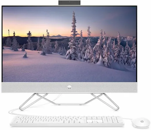 HP ALL-IN-ONE RYZEN 3 DUAL CORE (8 GB DDR4/1 TB/256 GB SSD/WINDOWS 11 HOME/AMD RADEON GRAPHICS/23.8 INCH SCREEN/24-CB0789IN) WITH MS OFFICE (SNOW WHITE, 419 MM X 540.6 MM X 183.7 MM, 5.37 KG)