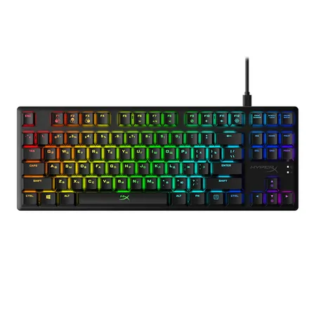 HYPERX Alloy Origins Core PBT RGB Tenkeyless Mechanical Wired Gaming Keyboard (Black) (Linear Red Switch)