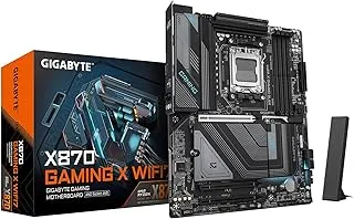 GIGABYTE X870 Gaming X WIFI7 AMD AM5 LGA 1718 Motherboard, ATX, DDR5, 3X M.2, PCIe 5.0, USB4, WIFI7, 2.5GbE LAN, EZ-Latch, 3-Year Warranty