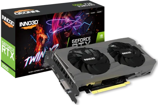 INNO3D Nvidia GEFORCE RTX 3050 TWIN X2 6GB GDDR6 PCI-E 4.0 96-Bit Graphics Card
