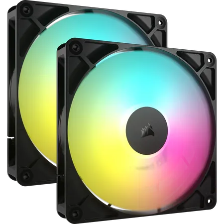 Corsair RS140 ARGB 140mm PWM Fans Dual Pack - Whit...