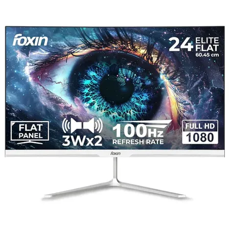 Foxin Elite Series 24" 100Hz Full HD Flat LED Monitor Frameless Design