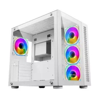 Ant Esports Crystal Argb E-Atx Mid Tower Cabinet White (CRYSTAL-WHITE-ARGB)