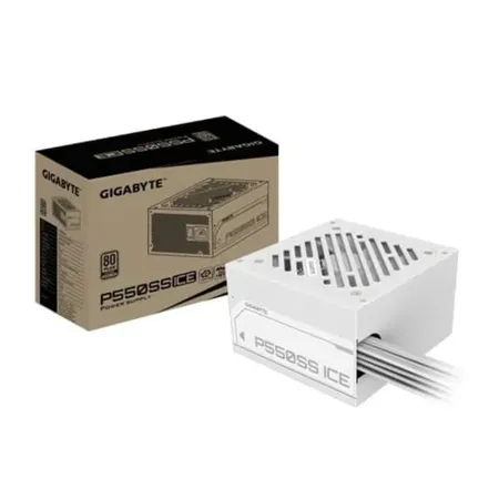 Gigabyte 550 Watt 80+ Silver P550SS ICE Power Supply White, Compatible with ATX 3.1, 3 Years Warranty