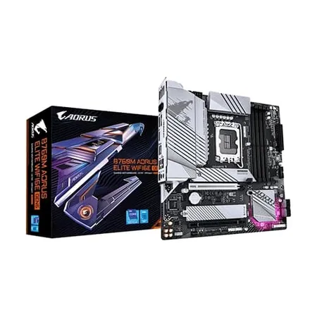 Gigabyte B760M AORUS ELITE WIFI6E GEN5 Intel B760 LGA1700 DDR5 Micro-ATX Motherboard