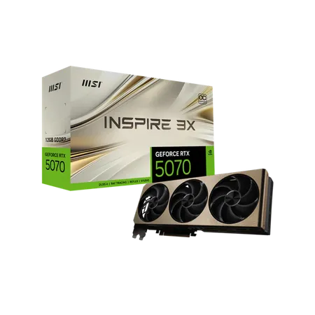 MSI RTX 5070 Inspire 3X OC 12GB GDDR7 Graphics Card (G5070-12I3C)