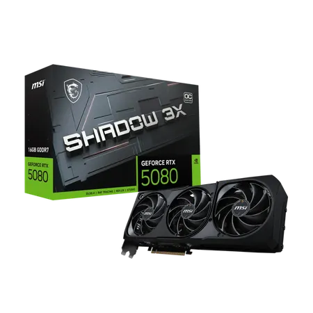MSI GeForce RTX 5080 16G SHADOW 3X OC GDDR7 Graphics Card