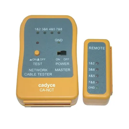 Cadyce CA-NCT Network Cable Tester Supports RJ-45 RJ-11 RJ-12 Compact & Portable