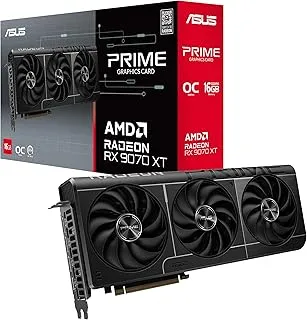 ASUS Prime Radeon™ RX 9070 XT OC Edition 16GB GDDR6 (PCI Express 5.0, 20 Gbps​, 16GB GDDR6) Graphic Card