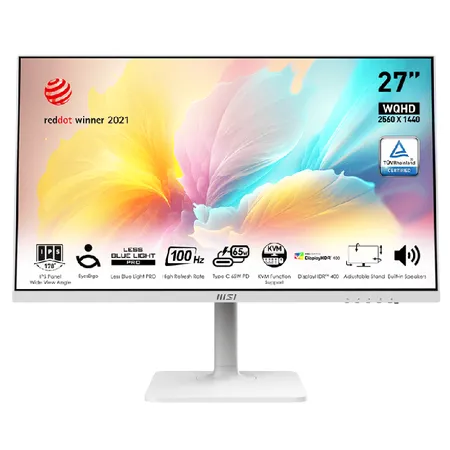 MSI Modern MD272QXPW 27 Inch QHD 100Hz IPS Panel 115%SRGB 1MS Business Monitor