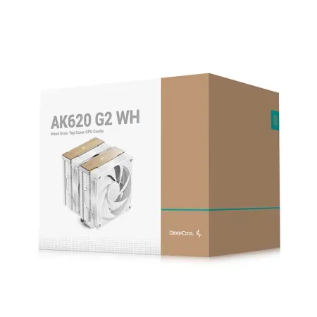 DeepCool AK620 G2 WH Wood Grain Dual‑Tower with 6 Copper Heat Pipes CPU Air Cooler