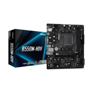 ASRock B550M-HDV Motherboard (AMD Socket AM4/3rd Gen Ryzen Series CPU/Max 64GB DDR4 4600MHz Memory)