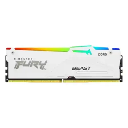 Kingston Fury Beast RGB EXPO 16GB (16GBx1) DDR5 5200MHz CL36 Desktop RAM (White)