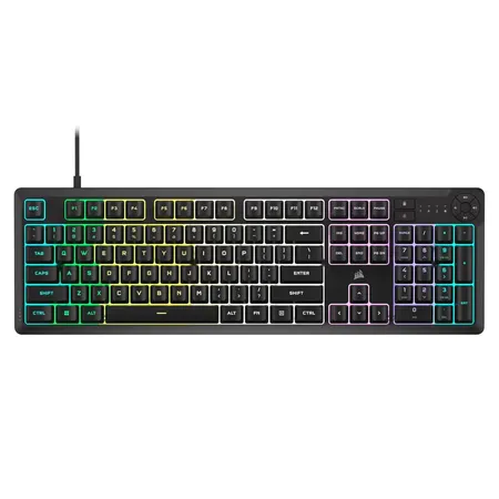 CORSAIR K55 Full Size Membrane Wired Gaming Keyboard ( Black ) ( Rubber Dome Switch ) ( CH-9206015-NA )