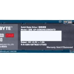 GIGABYTE PCle 256GB M.2 NVMe Gen3 Solid State Drive (SSD)