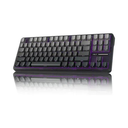 AULA F87 Side Engraved Tenkeyless Wireless Mechanical Gaming Keyboard ( Gradient Grey ) ( Reaper Switch ) ( F87GrR )
