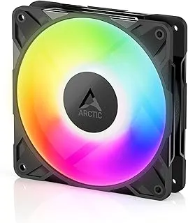 ARCTIC P12 Pro PST CO - Powerful Premium Fan for Continuous Operation, 120 mm PWM Fan with Y-Cable Splitter, 400-3000 RPM, 0 RPM <5% PWM, Dual Ball Bearing, 4-Pin - Black