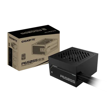 GIGABYTE P650SS 80+ Silver ATX 3.1 Non Modular Power Supply ( Black ) ( 650W )