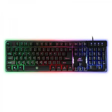 ANT ESPORTS MK700 Pro Full Size Backlit Rainbow Membrane Wired Gaming Keyboard (Black) (Membrane Keyboard) (MK700-Pro)
