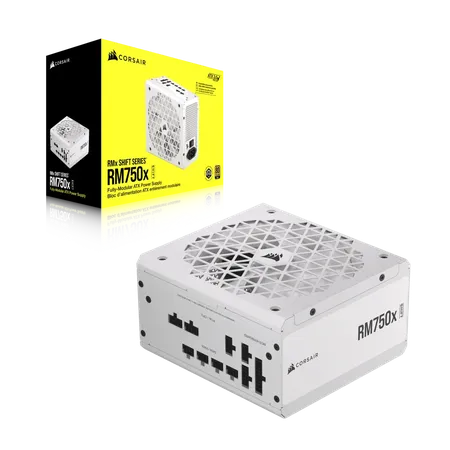 CORSAIR RM750X SHIFT 80 PLUS ATX 3.1 GOLD FULLY MODULAR POWER SUPPLY - WHITE