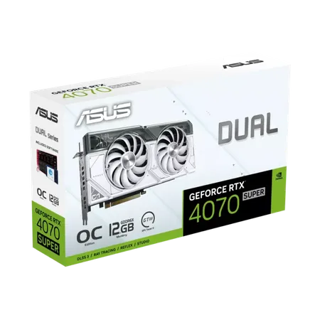 ASUS Dual GeForce RTX 4070 SUPER White OC Edition 12GB GDDR6X Graphic Card DUAL-RTX4070S-O12GW
