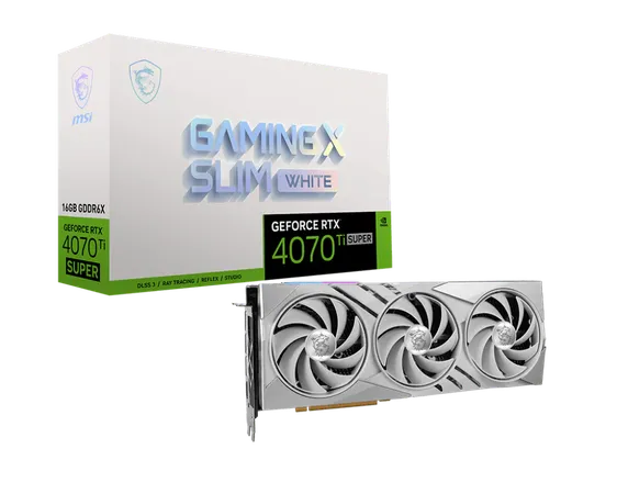 MSI GeForce RTX 4070 Ti Super Gaming X Slim White 16GB Nvidia Graphic Card