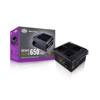 Cooler Master MWE 650 Bronze V2 80 Plus Bronze 650W Non Modular Power Supply MPE-6501-ACABW-BIN