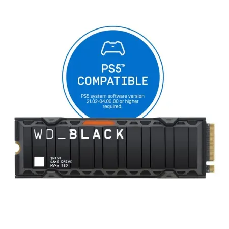 Western Digital Black SN850 500GB NVMe M.2 Internal Solid State Drive - Without Heatsink (WDS500G1X0E)