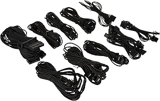 CORSAIR Premium Individually Sleeved PSU Cables Pro Kit for Corsair PSUs – Black, 2 Year Warranty
