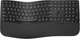 HP 680 Comfort Dual-Mode Keyboard/Multi-Device/Soft Touch Palm Rest/Spill Resistant/Swift Pair/OS Auto-Detection/Negative tilt/Quiet Keys