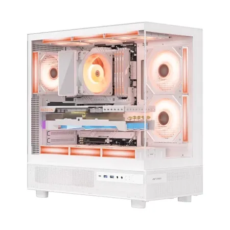 Ant Esports Crystal X6 Mid Tower Gaming Cabinet with Type-C - White