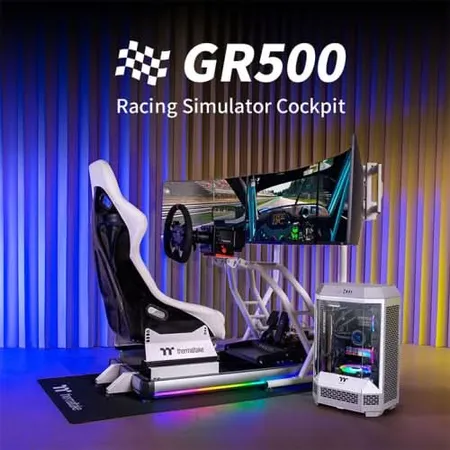 THERMALTAKE GR500 RACING SIMULATOR COCKPIT SNOW WHITE, GSC-R50-CPASWH-01