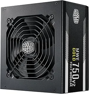 Cooler Master MWE Gold 750 V2 Full Modular, 750W, 80+ Gold Efficiency, 2 EPS Connectors, 120mm HDB Fan, Semi-fanless Operation, 5 Year Warranty