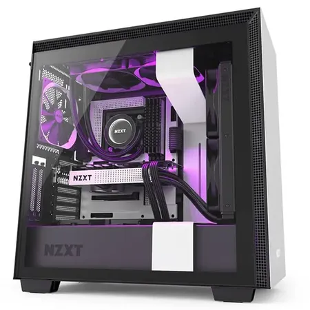 NZXT H710i ATX Mid Tower Cabinet With Tempered Glass And ARGB LED Strip (Matte White)