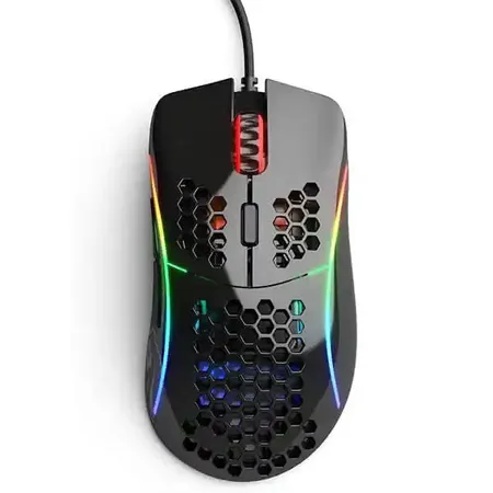 GLORIOUS Model D Wired Ergonomic Gaming Mouse ( GLO-MS-DW-MB ) ( 12000DPI / 6 Macro Buttons ) ( Glossy Black )