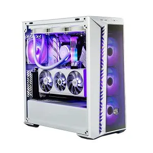 Cooler Master MasterBox MB520 Mesh ARGB E-ATX Mid-Tower Computer Cabinet with Pre-Installed Fans - White