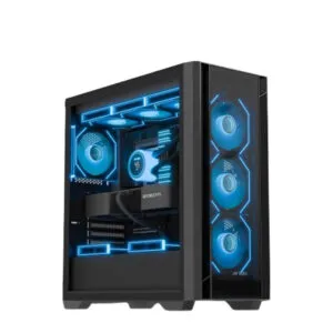 Ant Esports AQUA 360 4F Mid Tower Gaming Cabinet – Black