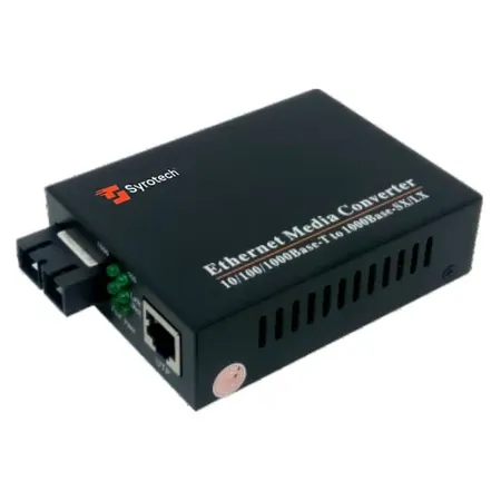 Syrotech GOMC-1312-20 Gigabit Media Converter SM Dual Fiber SC Connector 20Km